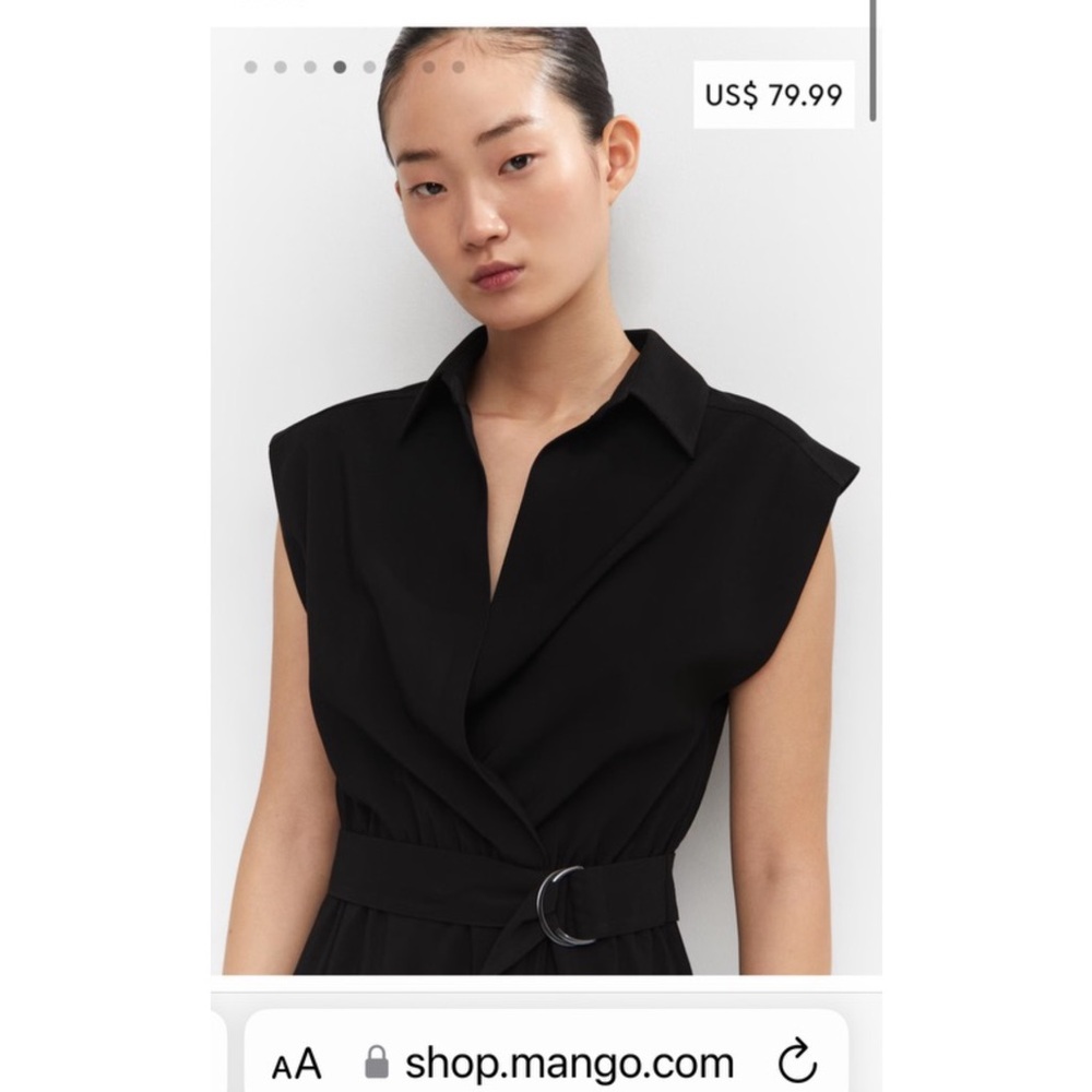 Mango Black Sleeveless Dress